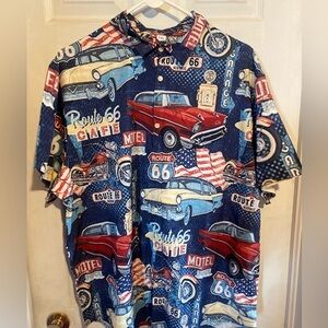 Fabulous mens vintage car shirt 👕 size 2 XL